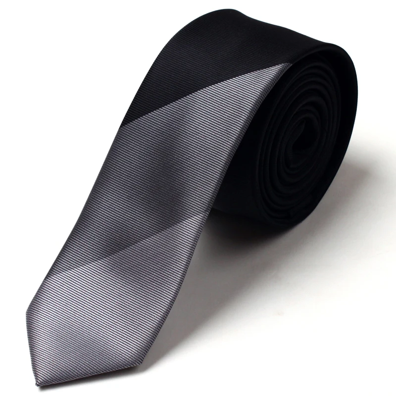 Новое высокое качество Галстуки для мужчин Мода 5 см тонкий галстук градиент Свадебные платья Горячая - Цвет: Черный
