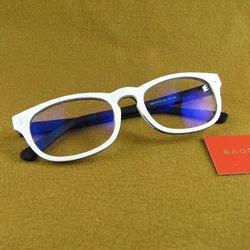Anti-Blu-ray anti-radiation no degree glasses image hair stylist personality white side ocean white frame decorative mirror Anti-Blu-ray anti-radiation no degree glasses image hair stylist personality white side ocean white frame decorative mirror