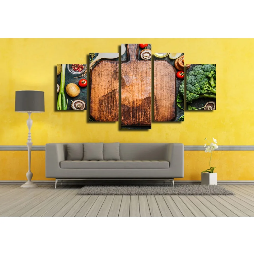 Kitchen vegetables canvas wall art abstract print home decor for living