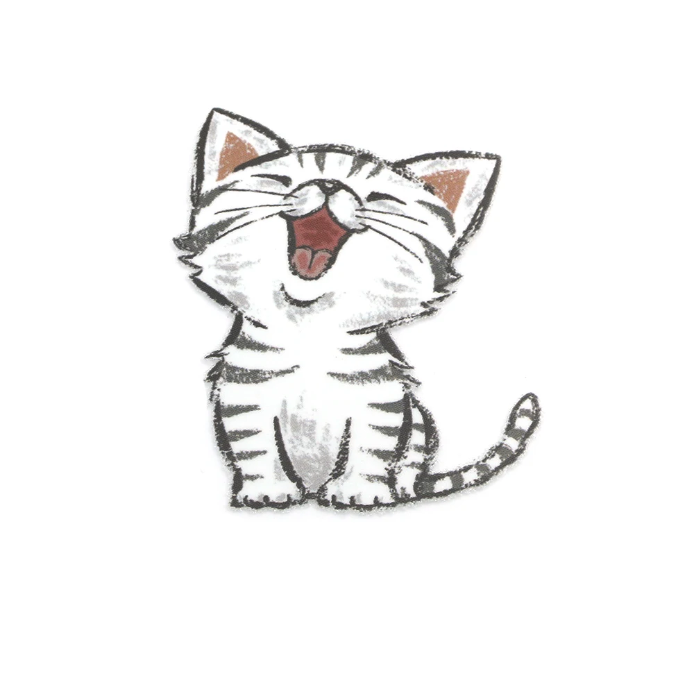 1 шт. милая футболка с рисунком кошки котенка утюга платье украшение 4 размера