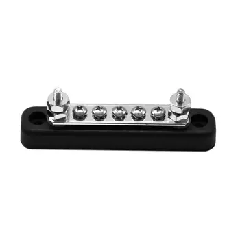 

VODOOL 100Amp 7-Point Bus Bar Power Distribution Block with 5 Screws + 2 Studs