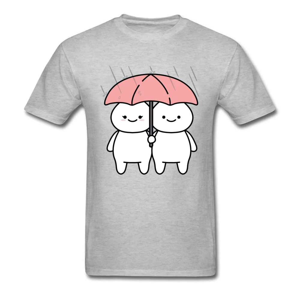 Unique In The Rain Top T-shirts Cute Summer/Autumn Short Sleeve O-Neck Tops & Tees Pure Cotton Men's Design Tops T Shirt In The Rain grey