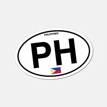

10.5CM*6.5CM Car Sticker Philippines Country Code PH Flag Car Decal 6-2633