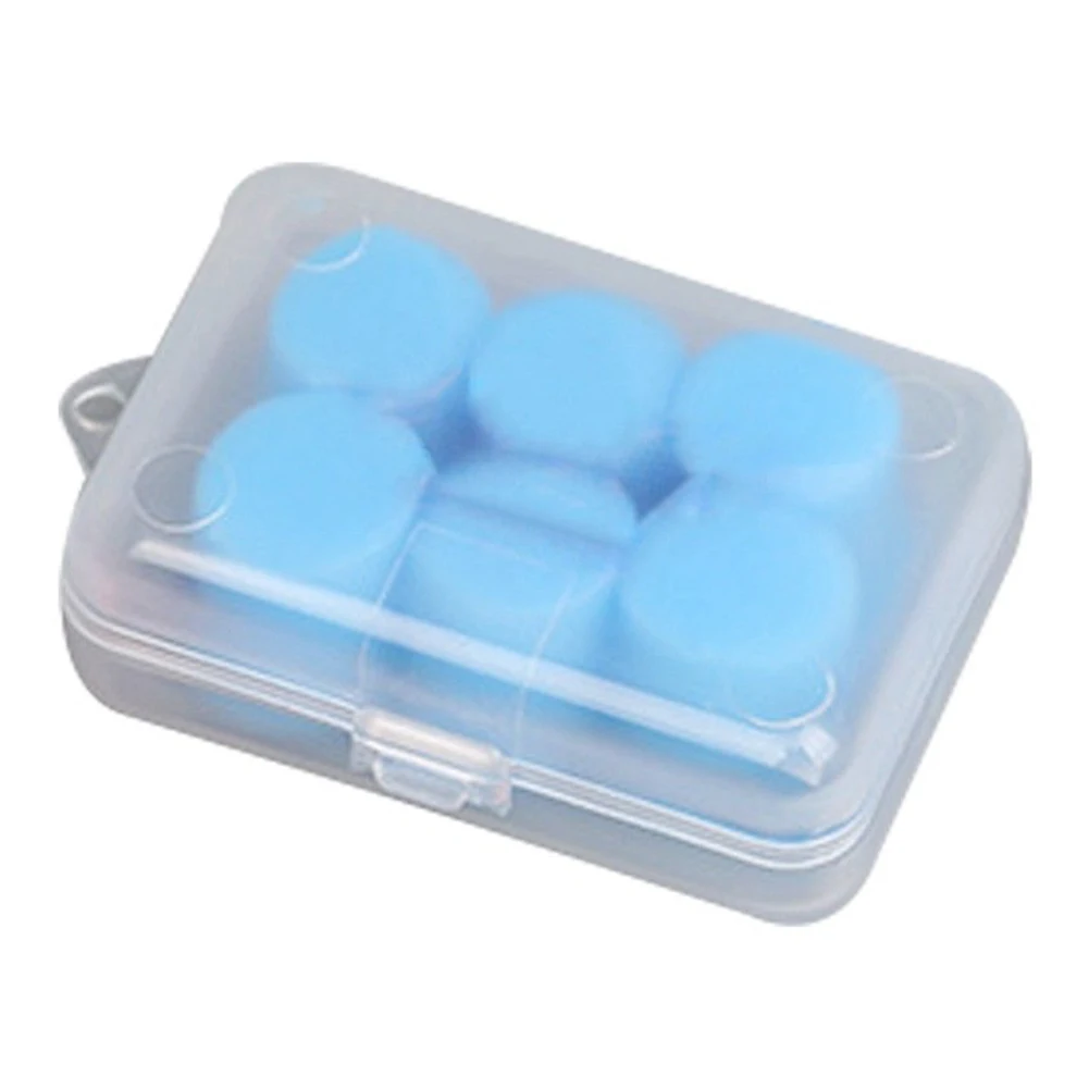 

6PCS/Box Soft Silicone Hearing Protection Reusable Mouldable Home Studying Ear Plug Outdoor Sleeping Noise Cancelling Waterproof