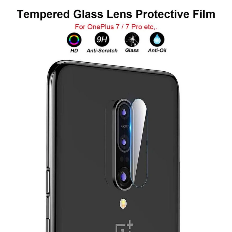 

Cellphone Back Lens Cover Protector Ultra-thin Anti-Knock Tempered/Toughened Glass Screen Protective Film For One Plus 7 Pro