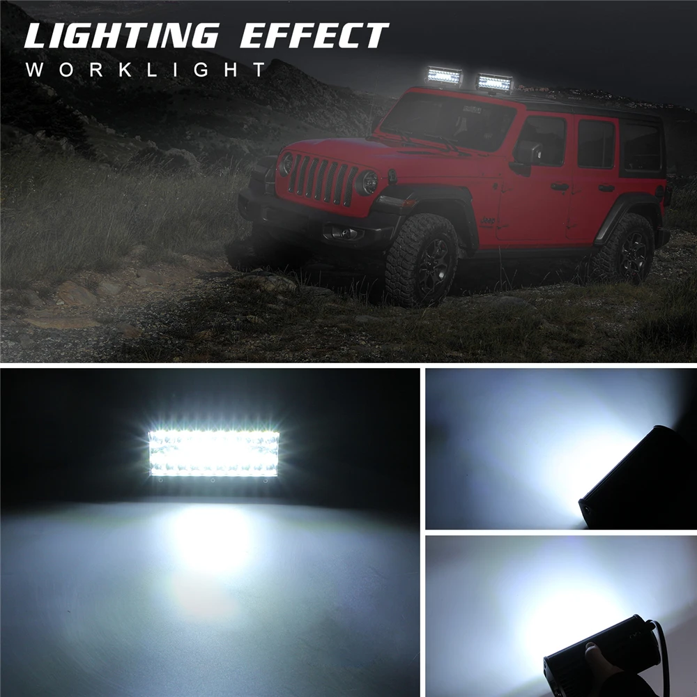 

7inch LED Work Light LED Bar Light for Motorcycle Tractor Boat Off Road 4WD 4x4 Truck SUV ATV