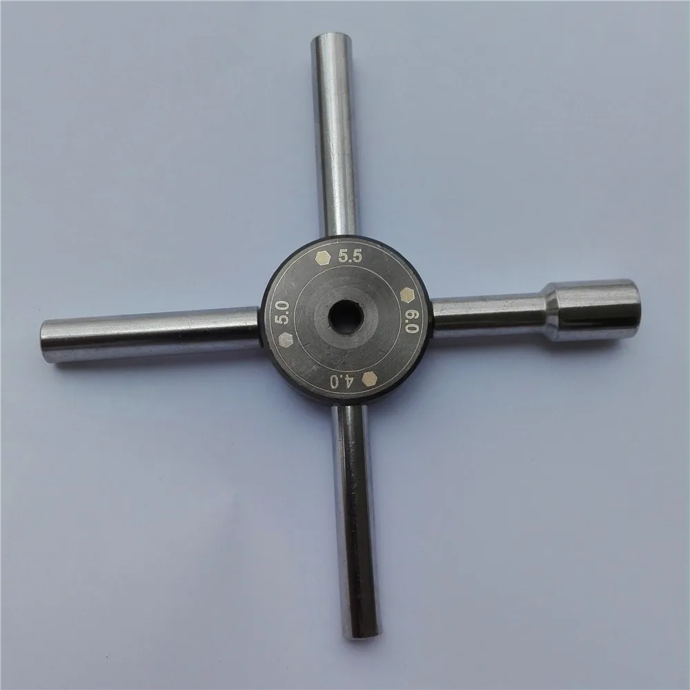 One set 4 in 1 RC Hobby Maintenance Tools RC Car Metal Hex NUT key Socket Screw Driver 4.0 5.0 5