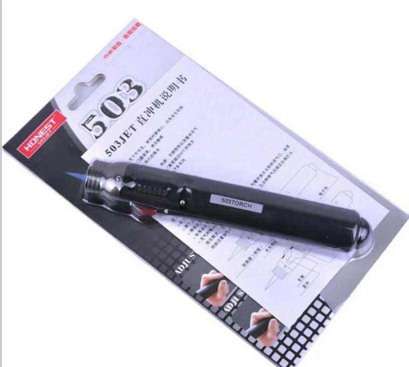 

+A quality Jet Flame torch Pencil Butane Gas Lighter 503 pen style cigar cigarette torch Windproof Torch Welding Soldering