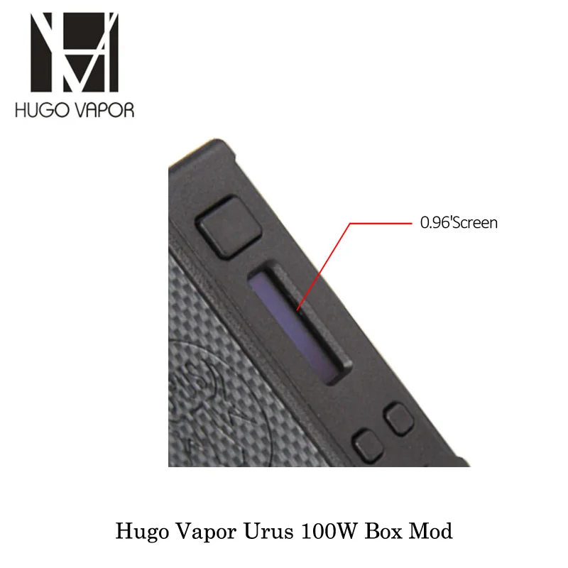 Электронные сигареты Hugo Vapor Урус 100 Вт Box Mod Vape создано Двойной 18650/20700/21700 батареи