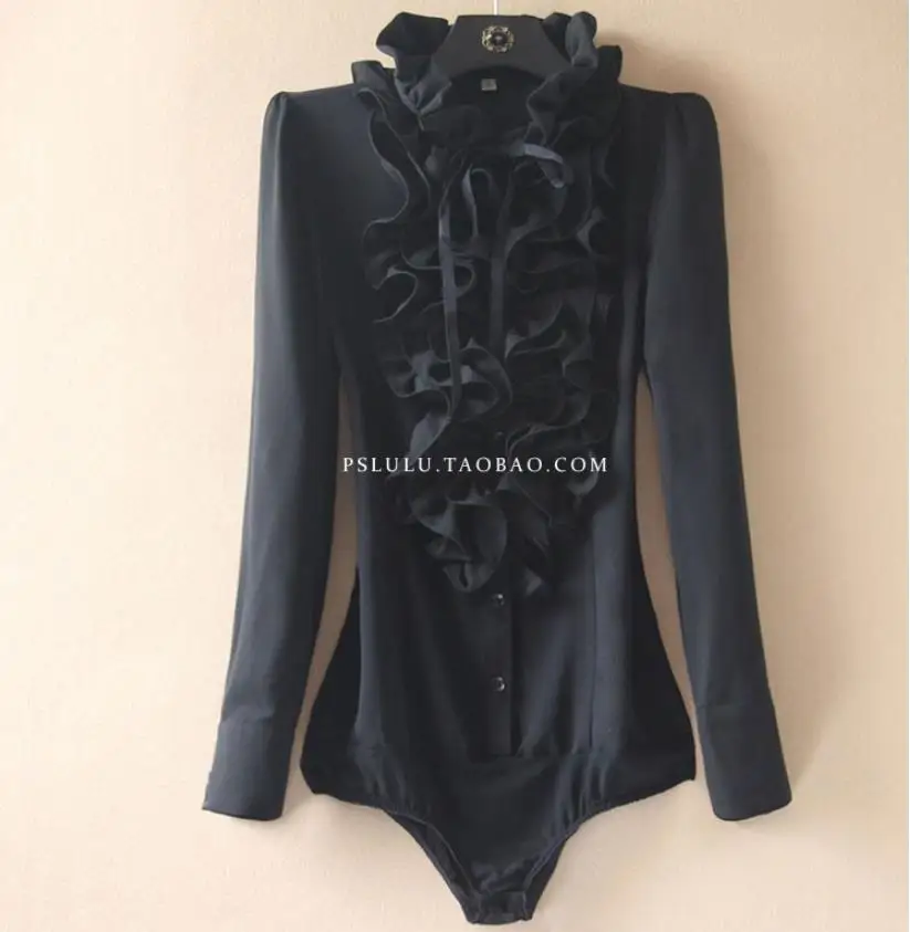 2020 new fashion ruffled chiffon blouse women long