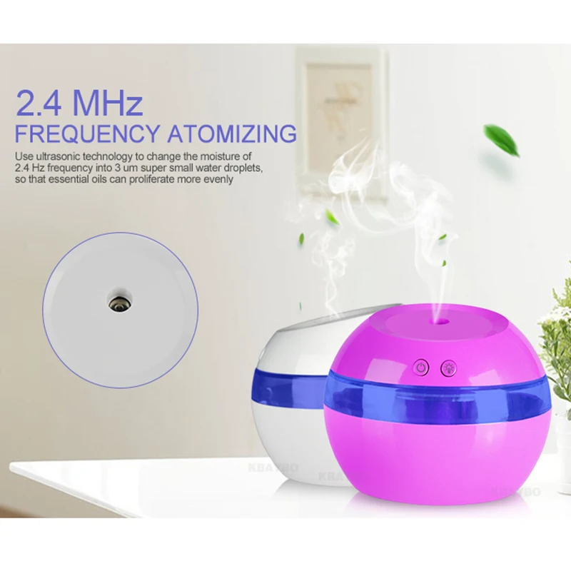 

Mini USB Ultrasonic Humidifier Air Aroma LED Color Electric Aromatherapy Essential Oil Diffuser for Home Free Shipping