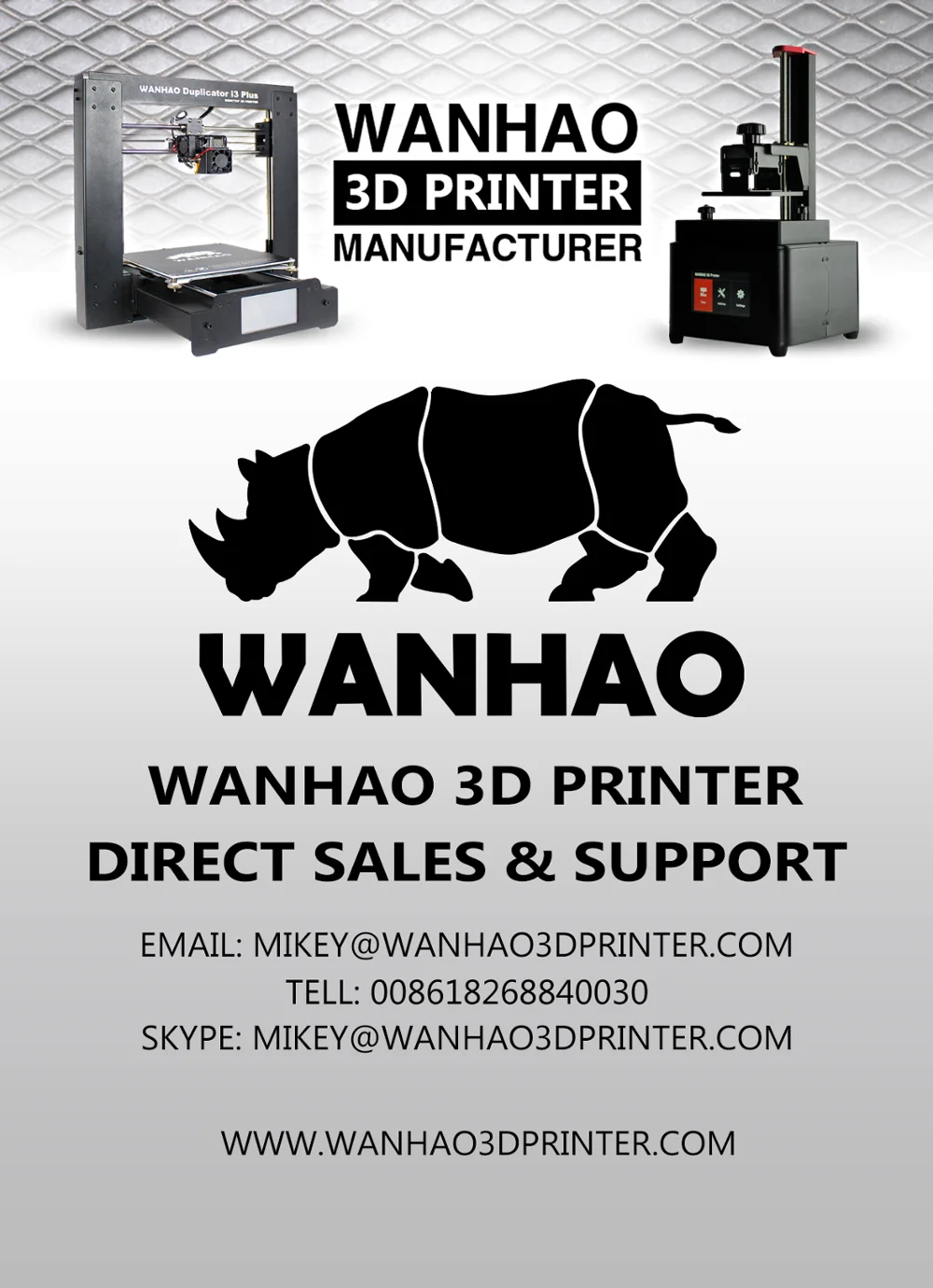 Wanhao 3D-принтеры Дубликатор i3 плюс Mark 2, авто кровать выравнивания и резюме печать/Прямая с фабрики и поддержки