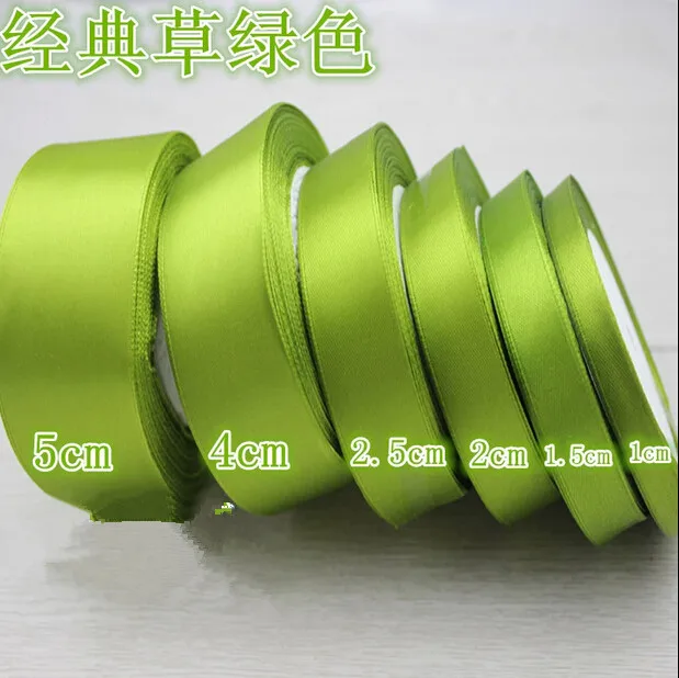Grass green series Ribbon Series 1cm 5cm gift wrapping ribbons