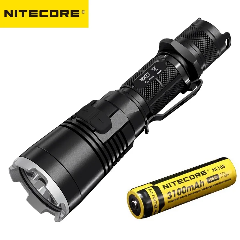 Nitecore MH27UV CREE XP-L HI V3 365 нм Ультрафиолетовый Красный Синий УФ светодиодный фонарик с аккумулятором 3100 мАч+ зарядка через USB