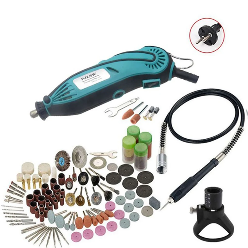 Mini Electric Drill 220V Power Tools Drill Grinder Grinding Accessories Set  Hand-held Drilling Machine Mini Drill Engraver