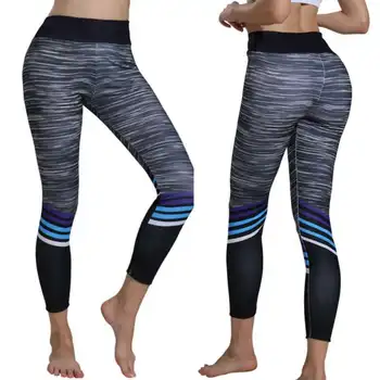 

High Waist Leggings Women Sexy Hip Push Up Pants Legging Fashion Striped Leggins