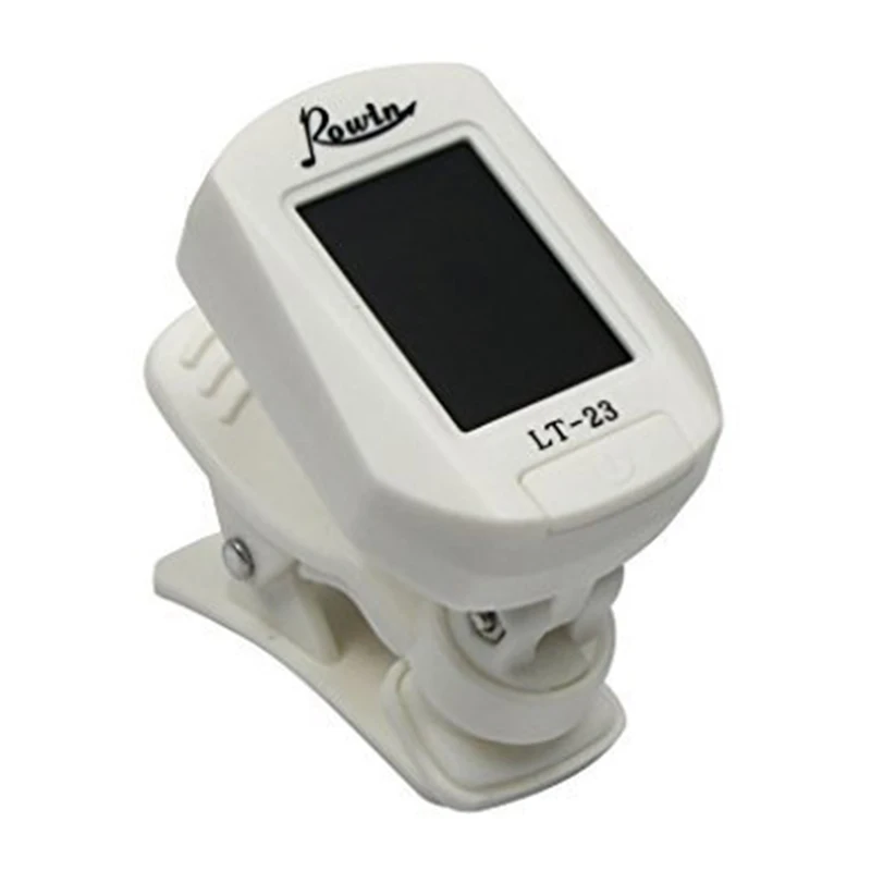 2Pcs LT-23 Clip-on Tuner LCD Digital for Guitar Bass Acoustic White | Спорт и развлечения