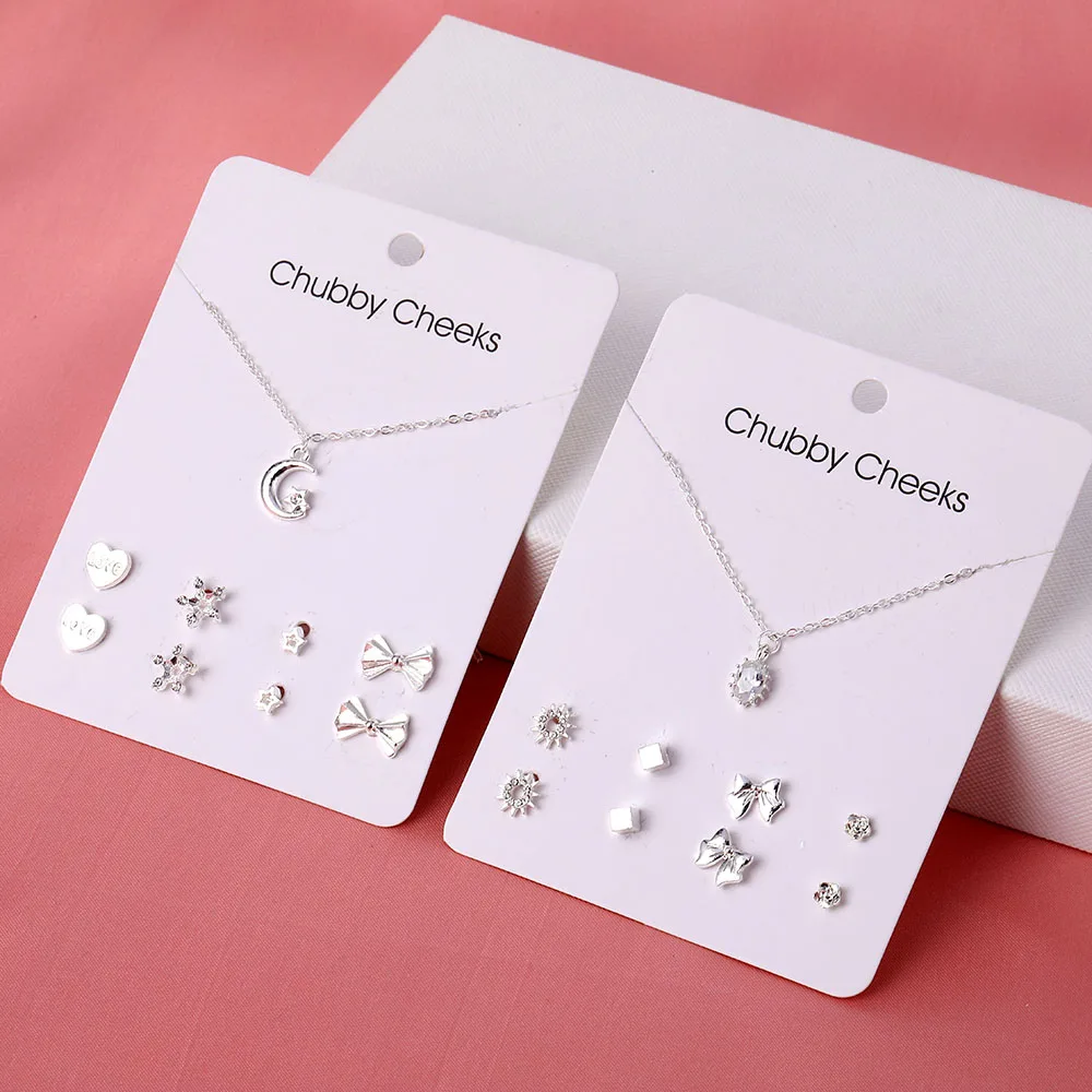 VKME Korean version necklace earrings set jewelry NE+EA women's earrings necklace new 2019 party gift - Image 3