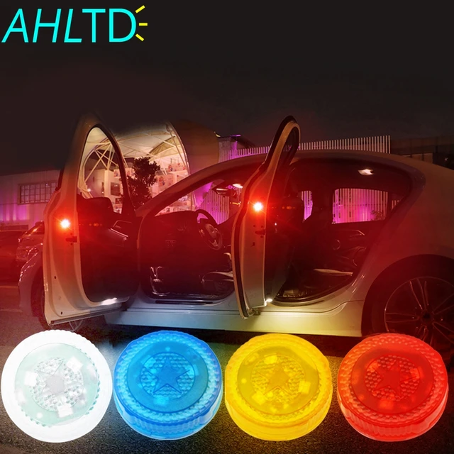 Red Wireless LED Car Door Opening Warning Lights Waterproof