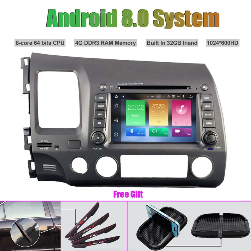 Cheap Octa-Core Android 8.0 CAR DVD Player for HONDA CIVIC 2006-2011 Auto RADIO STEREO GPS navigation 0