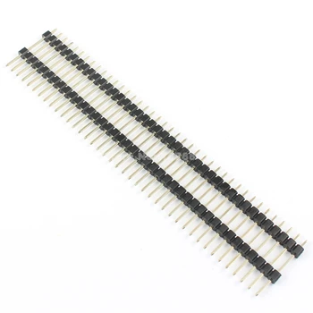 

100 Pcs Per Lot 2.54mm 40 Pin Male Single Row Straight Pin Header Strip Pin Length 21mm