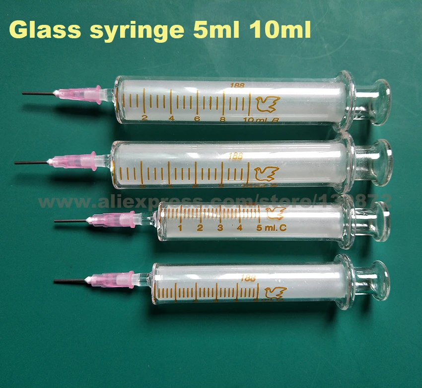 

Glass Syringe injector sampler dispensing With Ink Chemical Medicine for holding solder flux helping iphone chips repair