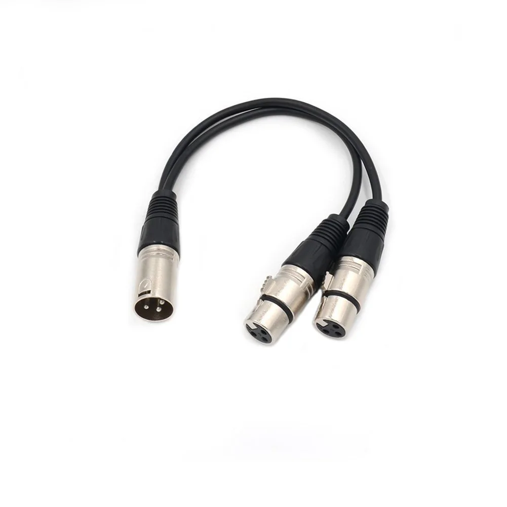 

XLR 3 Pin Splitter Y-Adapter Male to 2 Female DMX Cable for Microphone HSJ-19