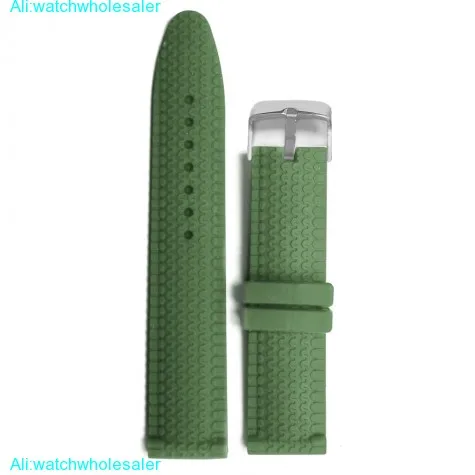 20mm Dark Forrest Green Silicone Rubber Unisex Watch Band Straps WB1070G20JB