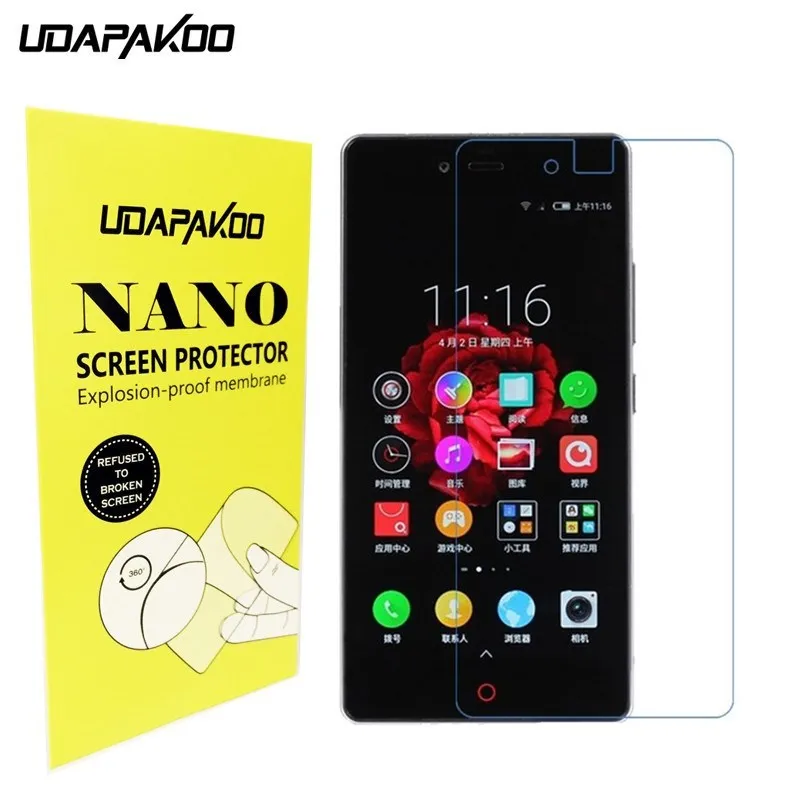 Udapakoo мягкие Стекло фильм нано взрывозащищенные Экран протектор для ZTE Нубия z9mini Z9