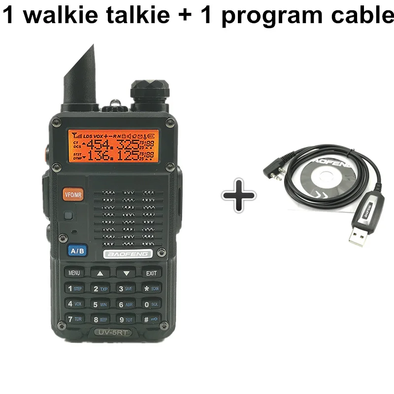 Baofeng, UV-5RT, Охотничья рация, охранная защита, интерфон UV 5RT, расширенный любительский Baofeng, UV-5R, CB, радиостанция UV5R Telsiz - Цвет: Add a program cable