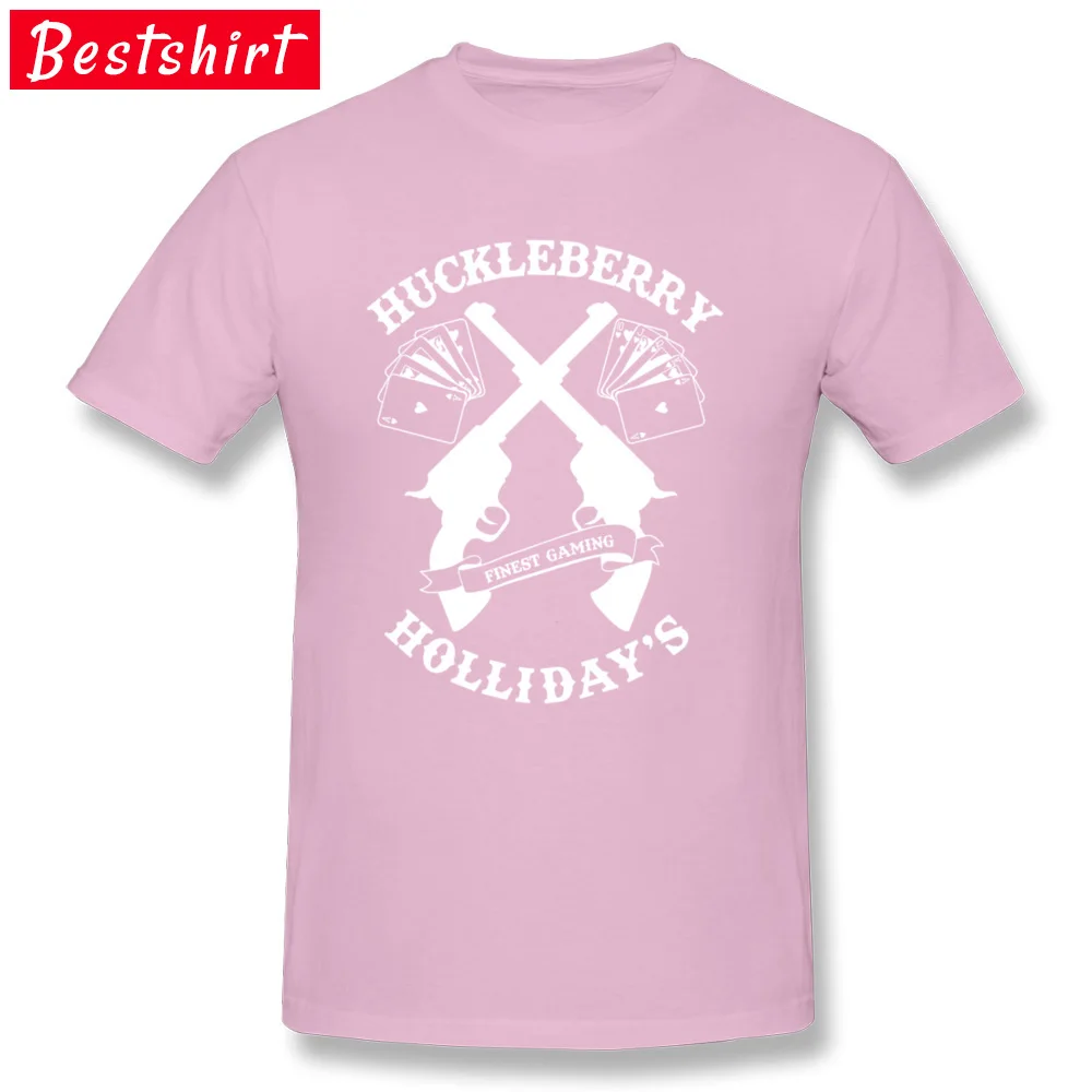 Huckleberry White Logo Pure Cotton Men's Short Sleeve T Shirt Normal Summer/Fall Tshirts Funny Top T-shirts Oversized Round Neck Huckleberry White Logo pink