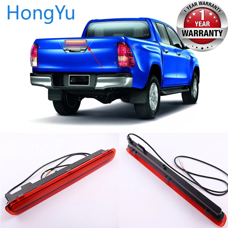

High quality LED Rear Third Strobe Brake Light Lamp Tailgate Red for toyota hilux vigo revo 2015 2016 2017 auto accessories