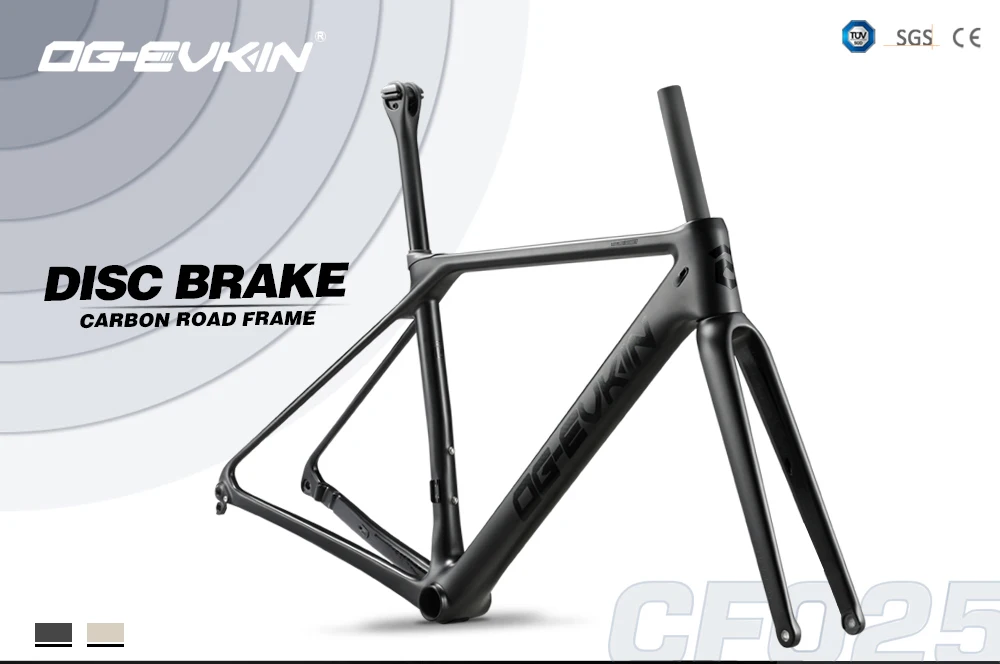 Excellent OG-EVKIN CF-025 Carbon Road Frame Disc Brake BB86 Bicycle Frame Carbon Framework Di2/Mechanical SuperLight 1050g Road Bike Frame 0