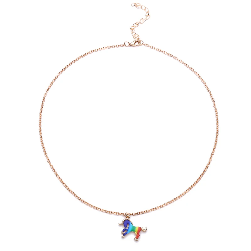 Trendy Colorful Unicorn Shape Pendant Necklace Jewelry -Unicorn Fashion HTB1QkPDjYSYBuNjSspfq6AZCpXai