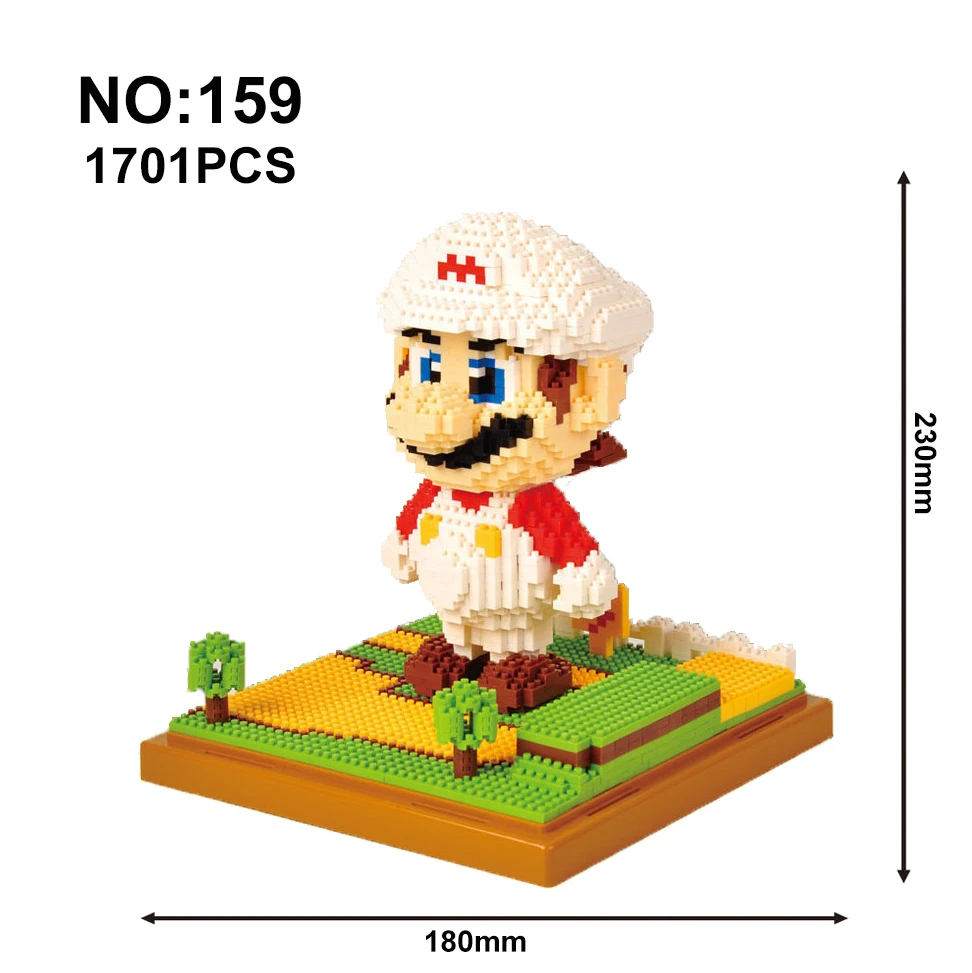 Model Building Blocks Mario Bros Yoshi Series Cartoon juguetes Anime Figures Assembled Mini Brick Educational Toys For Children