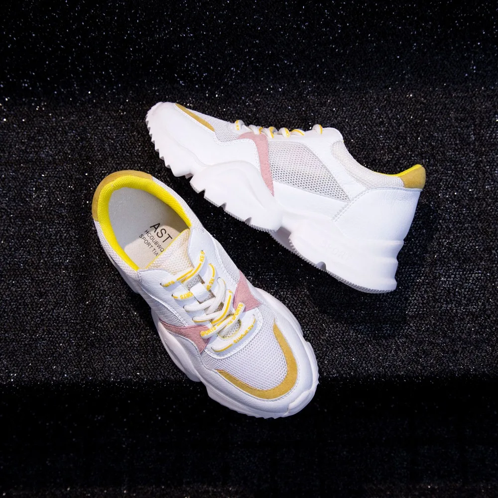 Morazora Pour Cuir Sneakers slip Chaussures Femme En Pink red Véritable Non Lacets Dames Femmes Printemps Blue Été Plates À 2018 Arrivent Nouveau Yellow Confort g6fby7
