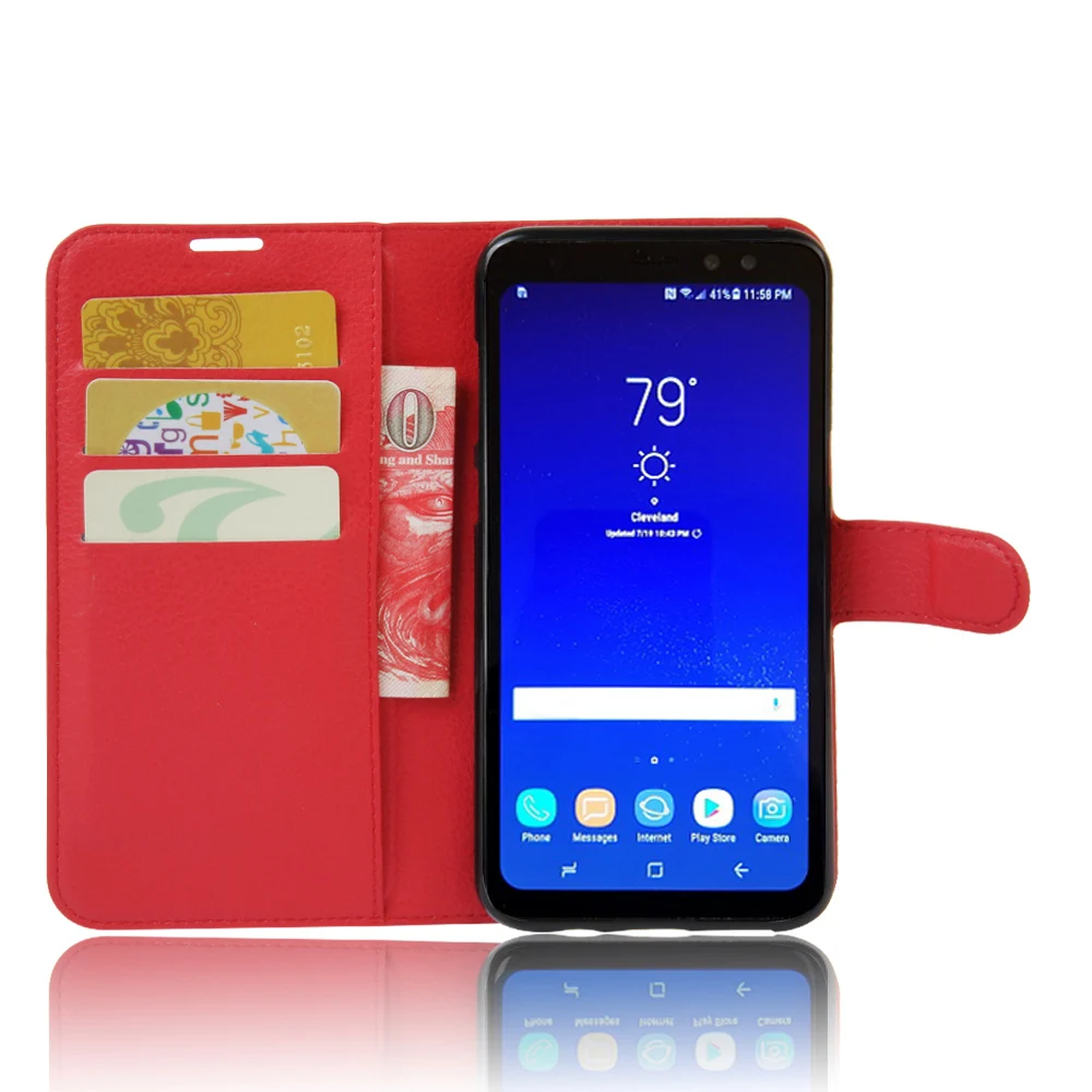 

Wallet Style Litchi Texture Flip Leather Cover Case for Samsung Galaxy S8 Active Magnetic Protective Shell With Stand Function
