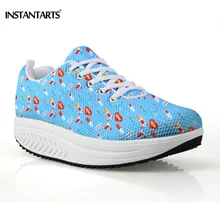 INSTANTARTS/Женская обувь на платформе; милые туфли на плоской подошве с рисунком медсестры; дышащая удобная повседневная женская обувь для похудения