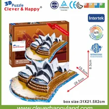 Умный и счастливую землю 3D Puzzle Модель Сиднейский оперный театр взрослых головоломка DIY бумажные модель для мальчика бумаги обучения и образование