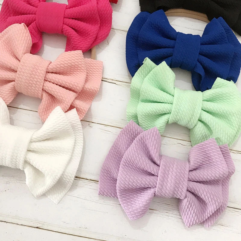 Printed Baby Girl Headbands Turban Bows Elastic Newborn Headbands Hair Bands For Baby Girls Kids Haarband Hair Accessories