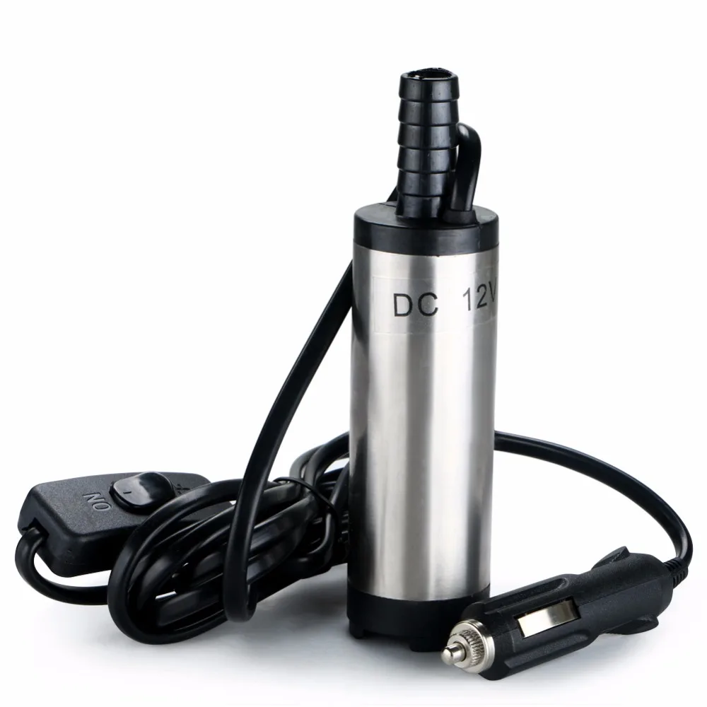 Portable DC 12V Submersible Transfer Pump 38mm Water Oil Diesel Fuel