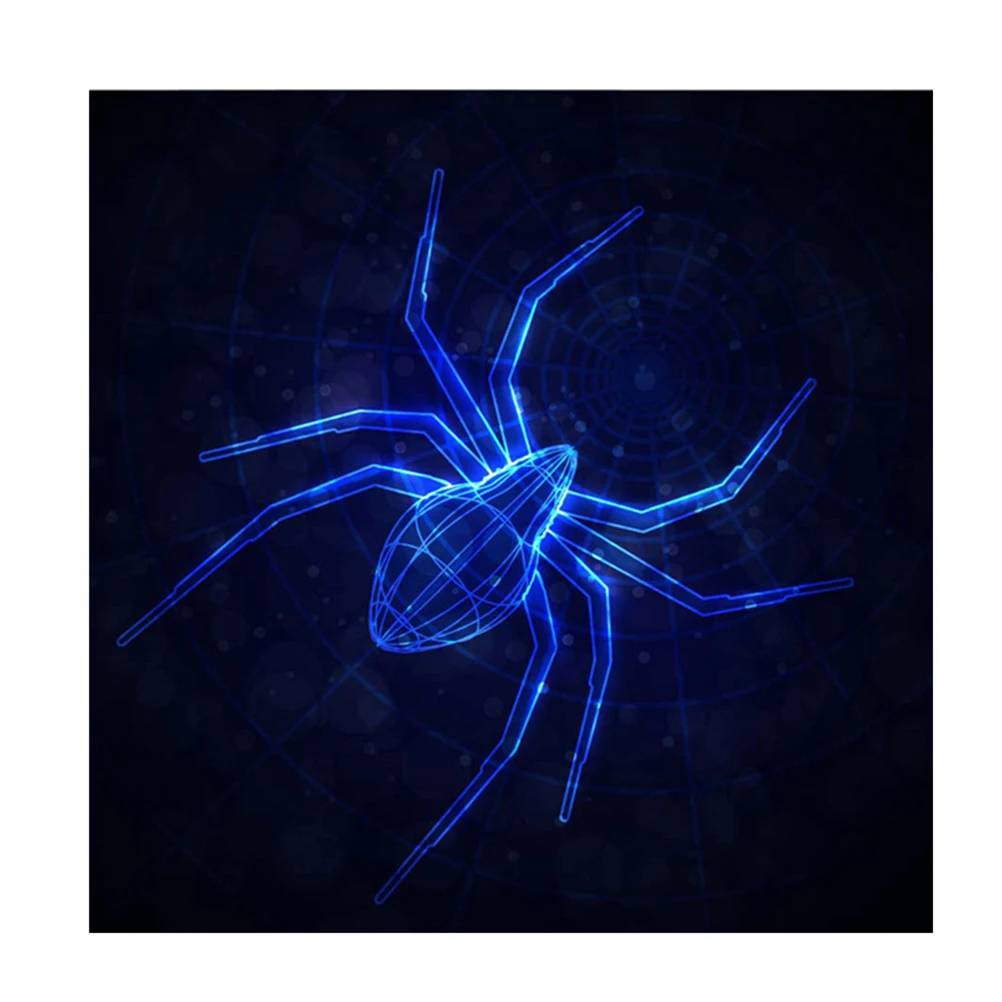 

30x30cm Painting Diamond Embroidery Blue Spider Pattern Halloween Creative Cross Stitch Kit Home Ornaments Wall Decor Home