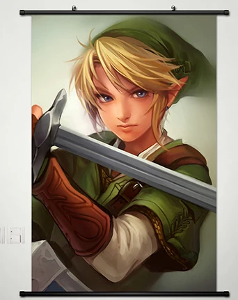 Аниме Манга Легенда о Zelda стеной Выделите Живопись 60x90 см стены картину обои 001 - Цвет: Бургундия