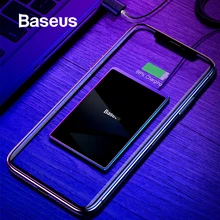 Baseus 15W Qi Kablosuz iphone şarj cihazı X Xs Max Ultra Ince Hızlı Kablosuz Kablosuz Şarj Pedi Samsung S10 S9 xiao mi mi 9(China)