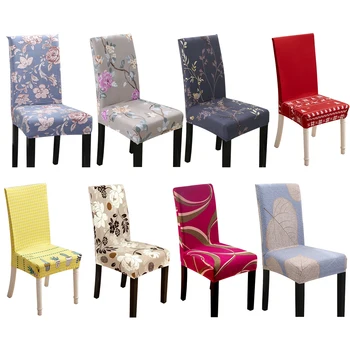 

Multitype Flower Printing Removable Chair Cover Elastic Slipcover Kitchen Seat Case Spandex Stretch Chair Cover For Banquet