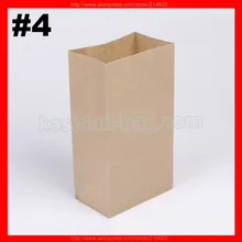 3000 шт./лот) Размер W13xH24xD8cm крафт бумажный пакет для продуктов