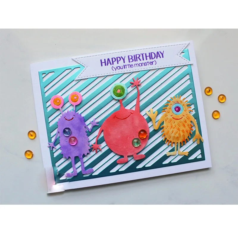 

Cute Halloween Monster Set Metal Cutting Dies Stencil For DIY Scrapbooking Decorative Album Embossing Craft Die Cutting Template