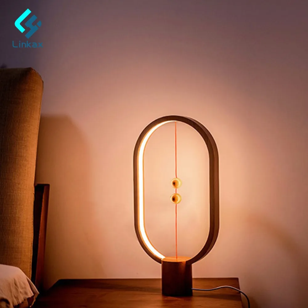 

Creative Smart Balance Magnetic Switch LED Table Night Light Lamp Indoor Decoration Lovely Desk Light USB
