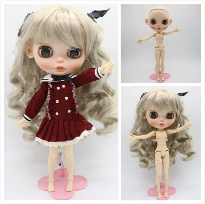 사용자 정의 인형 DIY 누드 blyth 인형 공동 바디 소녀를위한 머리카락 없음 20180327   귀여운 인형(옷은 포함되지 않음)