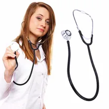 Портативный двойной головкой ЭМТ клинический стетоскоп медицинское устройство аускультации Estetoscopio Littmann Fonendoscopio случайный цвет